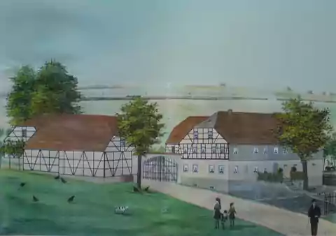 Gemälde des Gebäudes aus dem Jahr 1914
